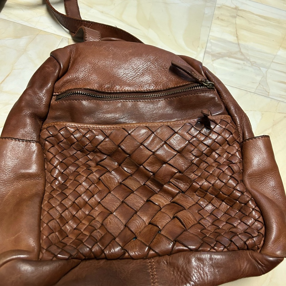 Source Unknown Brown Leather Backpack - image 5